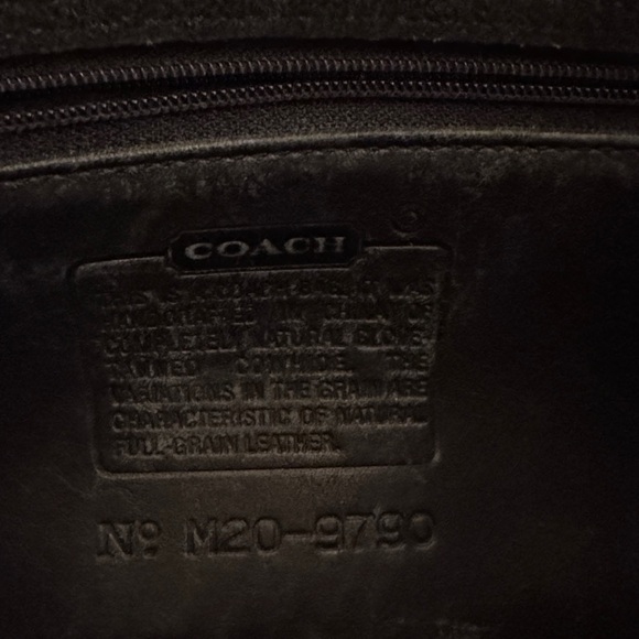 Vintage Coach Black Leather Shoulder Bag crossbody - Picture 8 of 13